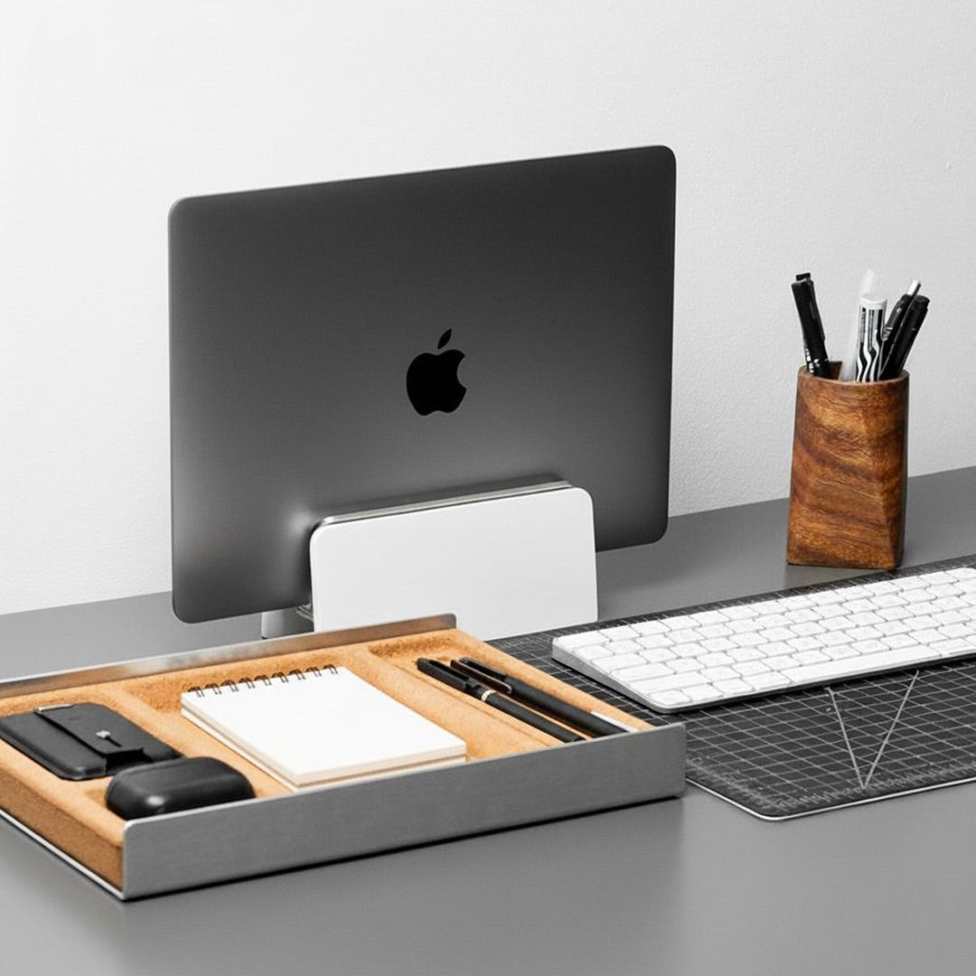 Vertical Laptop Stand | Matte White