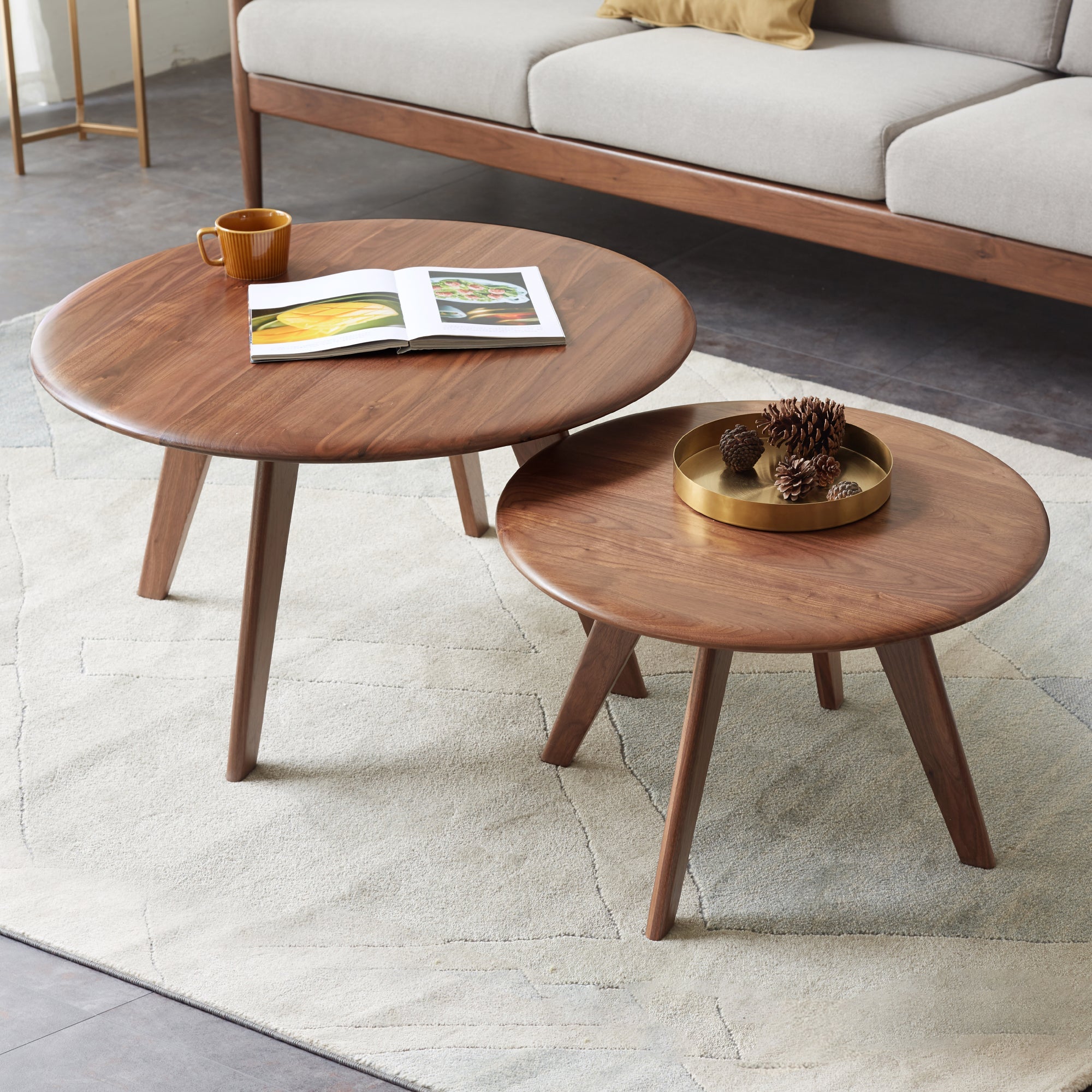 Japandi Solid Walnut Coffee Table - Raico Store